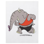 silly jogger jogging elephant cartoon flyers