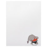 silly jogger jogging elephant cartoon customized letterhead