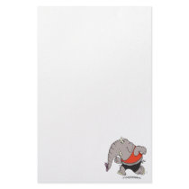 silly jogger jogging elephant cartoon customized stationery