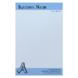 Silly Letter A blue Stationery