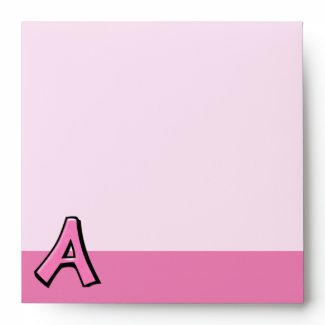 Silly Letter A pink Invitation Envelope envelope