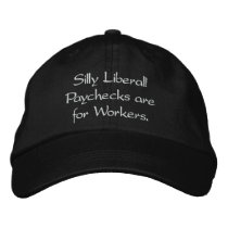 Silly Liberal Basic Adjustable Cap embroidered hats by MzLisaMichelle Silly Liberal Basic Adjustable Cap embroidered hats