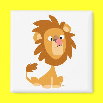 Silly Lion! cartoon magnet