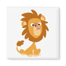 Silly Lion! cartoon magnet