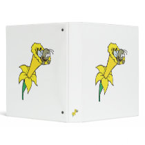 silly little bee in daffodil binders