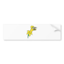 silly little bee in daffodil bumper sticker