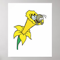 silly little bee in daffodil print