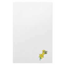 silly little bee in daffodil personalized stationery