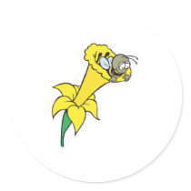 silly little bee in daffodil stickers by doonidesignsanimals silly little bee in daffodil stickers