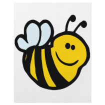 silly little bumble bee smiling cartoon character custom flyer