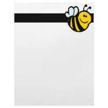 silly little bumble bee smiling cartoon character customized letterhead
