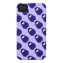 Silly Little Dark Blue Violet Monster iPhone 4 Covers