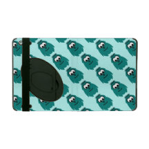 Silly Little Dark Cyan Monster iPad Covers