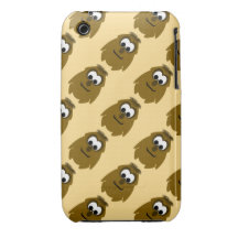 Silly Little Dark Orange Monster iPhone 3 Covers