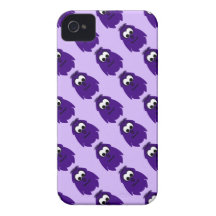 Silly Little Dark Purple Monster iPhone 4 Case