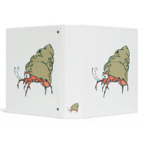silly little hermit crab 3 ring binder
