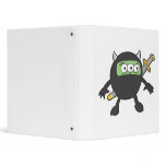 silly little ninja monster vinyl binder