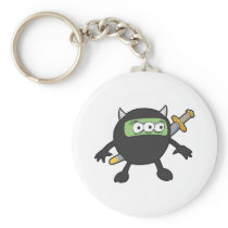 silly little ninja monster keychain