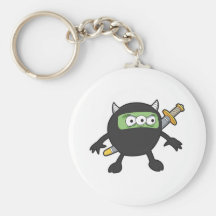 silly little ninja monster keychain
