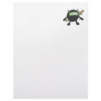 silly little ninja monster letterhead design