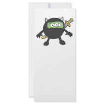 silly little ninja monster custom rack card