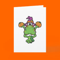silly little witch frog cards