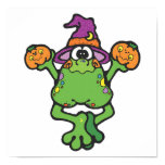 silly little witch frog poster