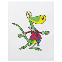silly lizard wearing a suit cartoon personalized flyer