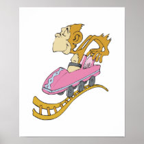 silly monkey in roller coaster print