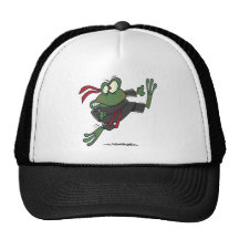 silly ninja frog cartoon hats