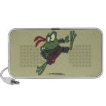 silly ninja frog cartoon notebook speakers