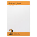 Silly Number 2 orange Stationery