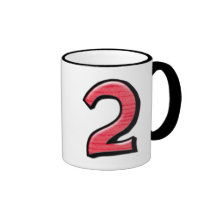 Silly Number 2 red Mug