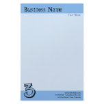 Silly Number 3 blue Stationery