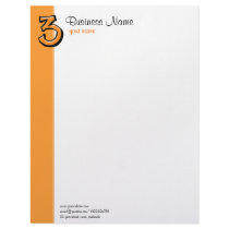 Silly Number 3 orange Letterhead