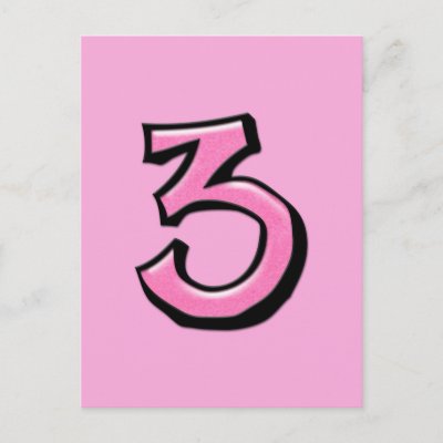 pink number 3