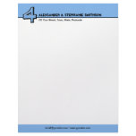 Silly Number 4 blue Letterhead