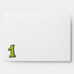 Silly Numbers 1 green Card Envelopes