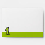 Silly Numbers 1 green Envelope
