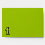 Silly Numbers 1 green Envelope