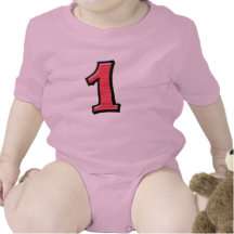 Silly Numbers 1 red Infant  T-shirt