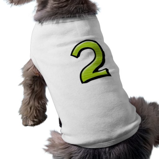 Silly Numbers 2 green Dog T-shirt