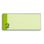 Silly Numbers 2 green Envelopes