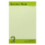 Silly Numbers 2 green Stationery