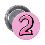 Silly Numbers 2 pink Button
