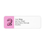 Silly Numbers 2 pink Return Address Label