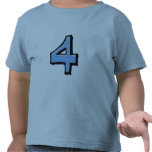 Silly Numbers 4 blue Kids T-shirt