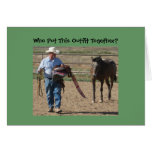 Silly Old Cowboy and Horse Birthday Card