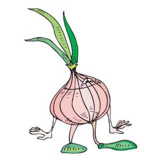 silly onion cartoon character magnet