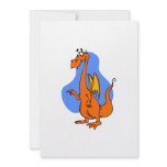 Silly Orange Dragon Personalized Invitation